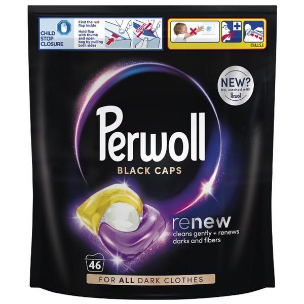 Perwoll Капсули перилен препарат за черни дрехи - Perwoll Renew Black Caps, 46 бр