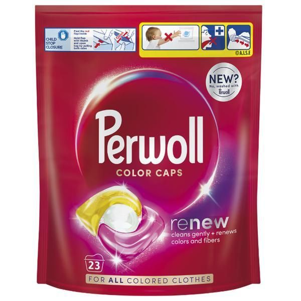 Perwoll Капсули перилен препарат за цветни дрехи - Perwoll Renew Colour Caps, 23 бр