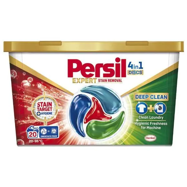 Persil Капсули препарат за премахване на петна - Persil 4 в 1 Expert Stain Removal Deep Clean, 20 бр