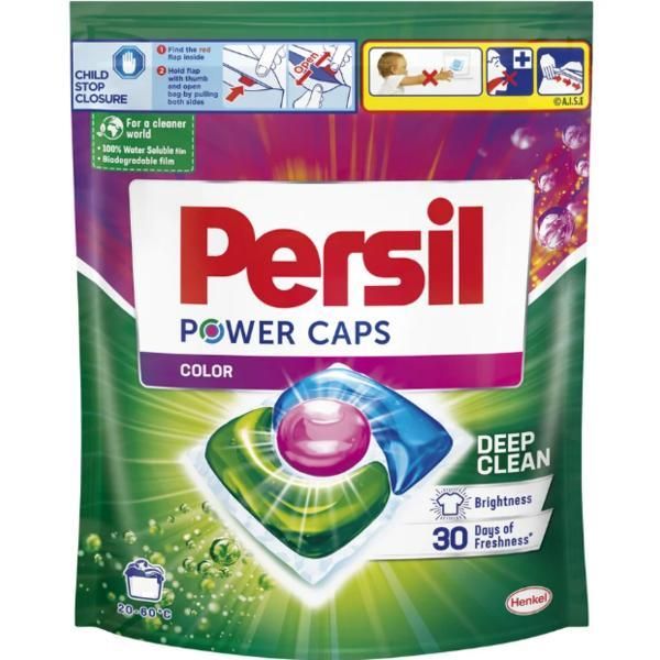 Persil Капсули за цветни дрехи - Persil Power Caps Color Deep Clean, 74 бр