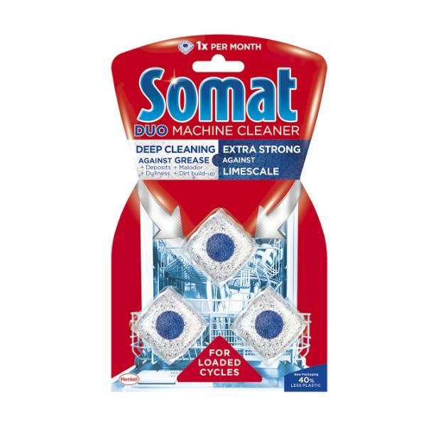 Somat Капсули за почистване на съдомиялни машини - Somat Duo Machine Cleaner, 3 бр