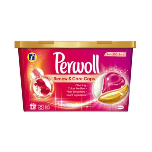 Perwoll Капсули за пране Perwoll Renew &amp; Care Caps All-in-1, 18 бр