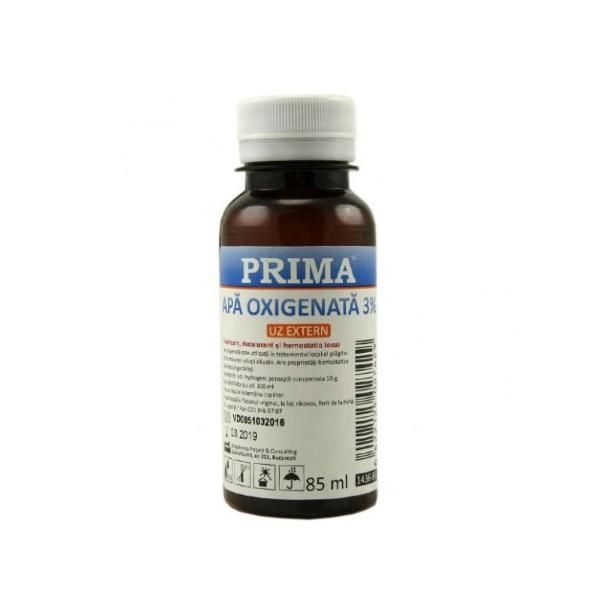 Prima Кислородна вода (водороден пероксид) 3% Prima, 85мл