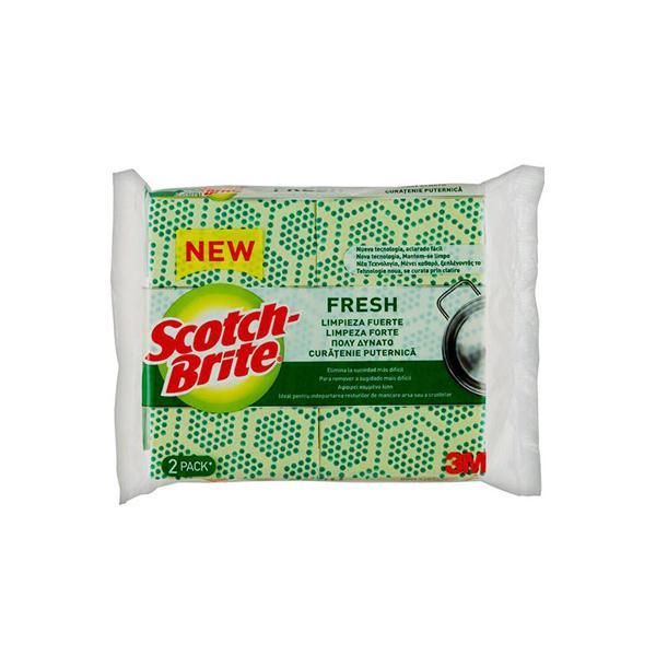 3M Класическа гъба за мощно почистване на съдове - 3M Scotch Brite Fresh, 2 бр