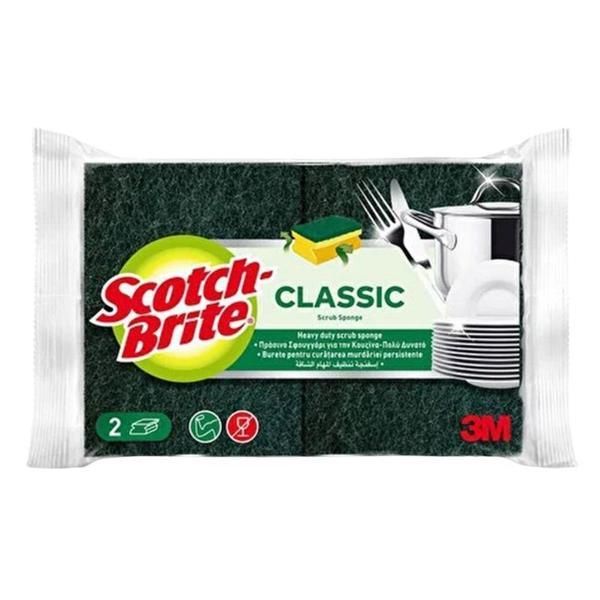 3M Класически гъби за съдове със защита за нокти - 3M Scotch Brite Classic Nail Saver Scrub Sponge, 2 бр