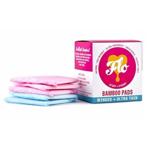 Glo Flo Комбиниран пакет за деня и нощта - 10 бр. Дневни Превръзки, 5 бр. Нощни абсорбенти с крила, 5 бр Flo