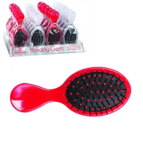 Olivia Garden Компактна четка Червена - Olivia Garden Holiday Gem Compact Brush Red