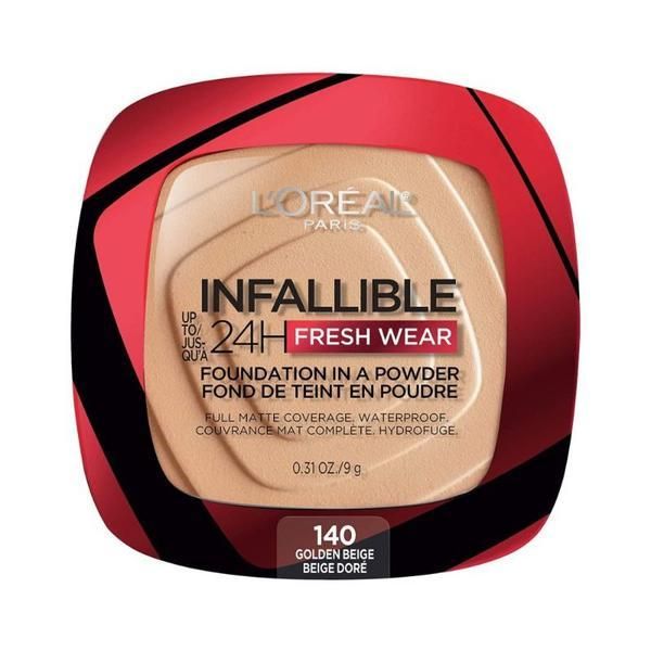 L'Oreal Paris Компактна пудра - L&#039;Oreal Paris Infaillible 24H Fresh Wear Foundation In A Powder, нюанс 140 Golden Beige, 9 гр
