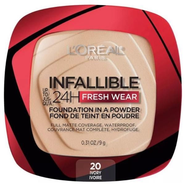 L'Oreal Paris Компактна пудра - L&#039;Oreal Paris Infaillible 24H Fresh Wear Foundation In A Powder, нюанс 20 Ivory, 9 гр