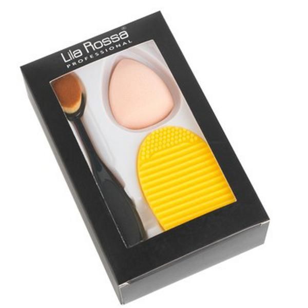 Lila Rossa Комплект четки за грим и почистващ препарат Lila Rossa, 1 бр