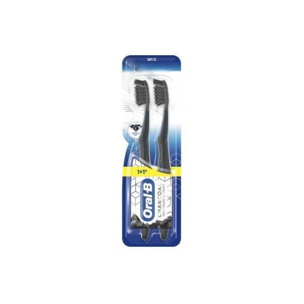 Oral-B Комплект четки за зъби Charcoal 3D - Oral-B Charcoal 3D, 1 +1