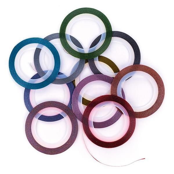 Lucy Style 2000 Комплект цветно тиксо за нокти Lucy Style 2000, 1 мм, 10 ленти