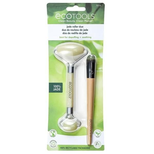 Eco Tools Комплект нефритени ролки за масаж на лице - Eco Tools Jade Roller Duo, 1 бр