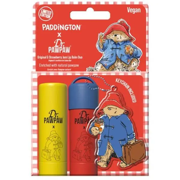 Dr Paw Paw Комплект от 2 балсама за устни, с ключодържател - Dr PawPaw Paddington Bear Keyring Original