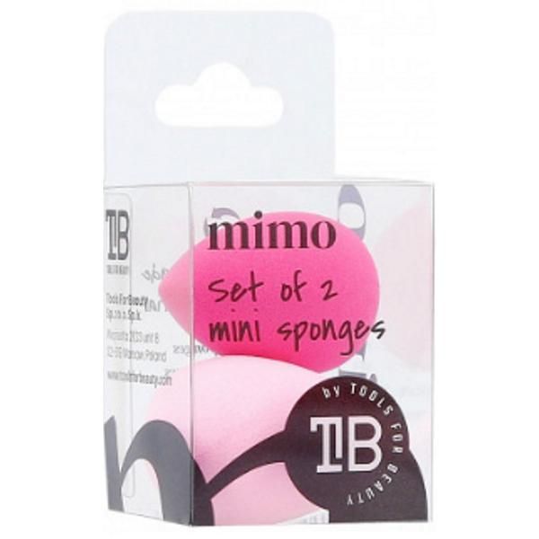 Mimo Комплект от 2 броя розови мини гъби за грим - Mimo Mini Water Drop Pink Set, 2 бр