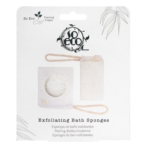 So Eco Комплект от 2 ексфолиращи екологични гъби за баня - So Eco Exfoliating Bath Sponges, 1 комплект