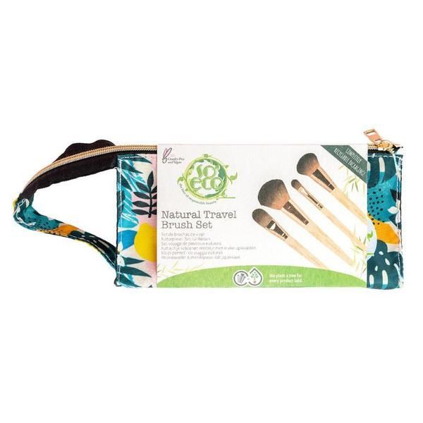 So Eco Комплект от 4 екологични четки за грим - So Eco Natural Travel Brush Set