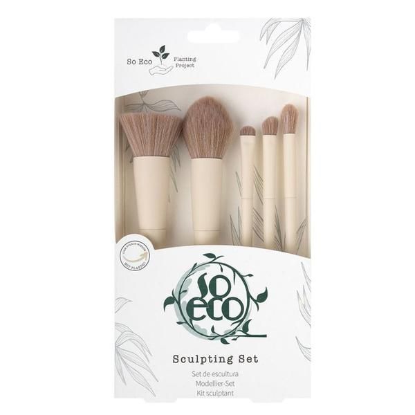 So Eco Комплект от 5 екологични четки за грим - So Eco Sculpting