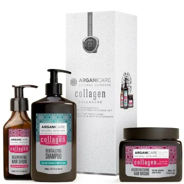 Arganicare Комплект с колагеново масло Trio  Arganicare Collagen Revitalizing and Restructuring Program Set, 1 опаковка