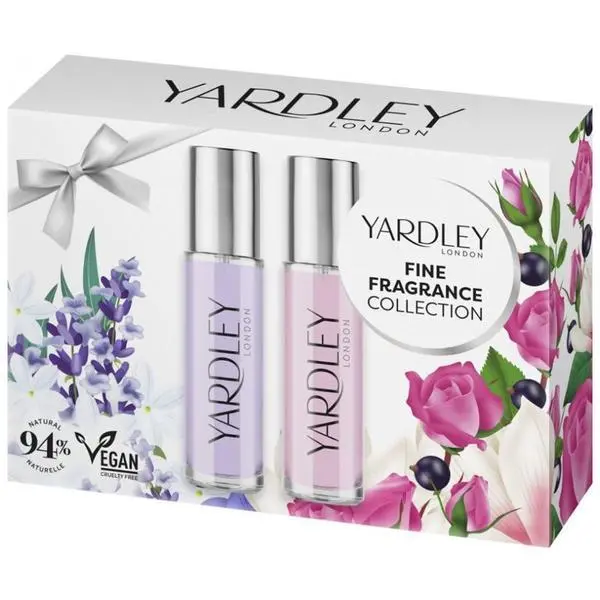 Yardley Kомплект тоалетна вода - Yardley London Fine Fragrance Collection: Английска лавандула тоалетна вода и Английска роза тоалетна вода, 2 x 10 мл
