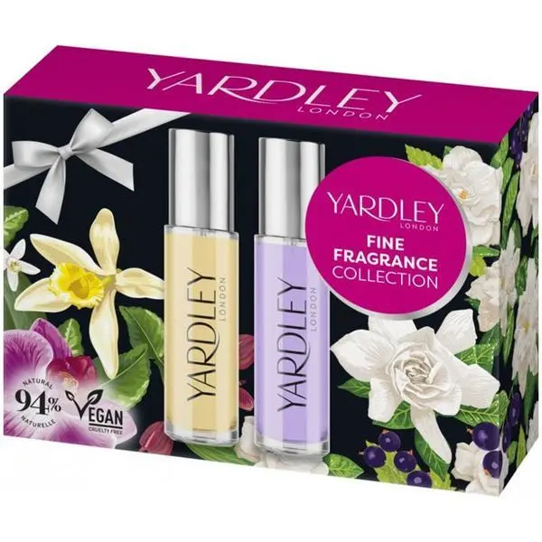 Yardley Kомплект тоалетна вода - Yardley London Fine Fragrance Collection: Гардения и Касис тоалетна вода и Орхидея и Ванилия тоалетна вода, 2 x 10 мл