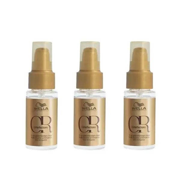 Wella Professionals Комплект x 3  масла за блясък за всички типове коса - Wella Professionals Oil Reflections Luminous Smoothening, 30 мл