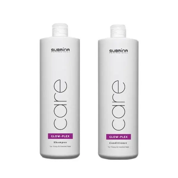 Subrina Комплект за изглаждане и интензивен блясък - Subrina Professional Glow-Plex: Шампоан 1000 мл, Балсам 1000 мл