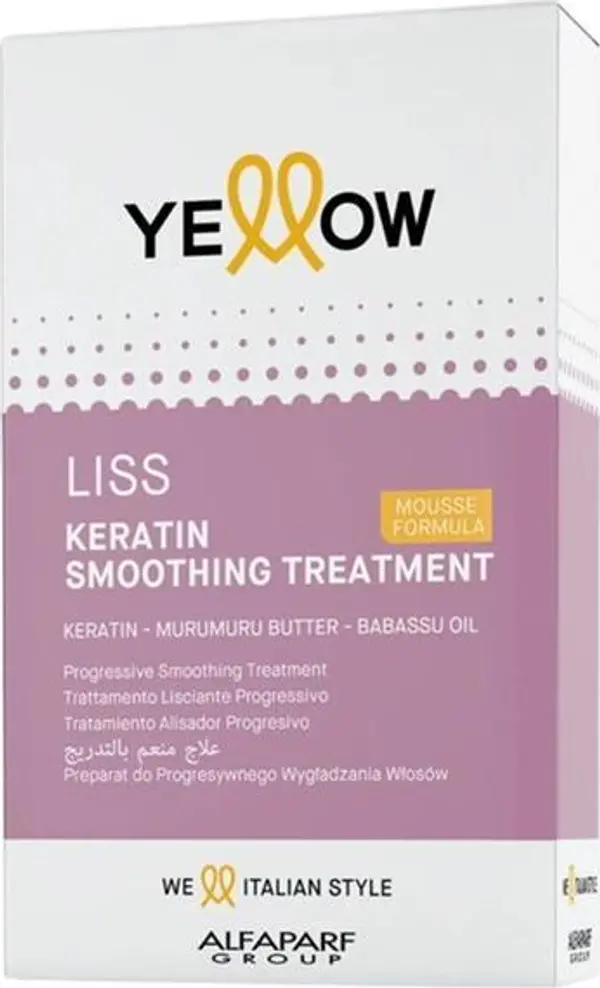 Yellow Комплект за изглаждане с кератин - Yellow Professional Liss Keratin Smoothing Treatment, 1 опаковка