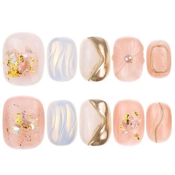 Lucy Style 2000 Комплект за изкуственни нокти за моментално притискане, Гел нокти XIN 1- Lucy Style 2000, модел LADY496 M, 1 комплект