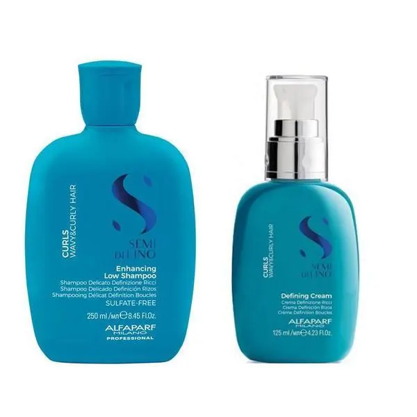 Alfaparf Milano Комплект за къдрава или вълниста коса - Alfaparf Milano Semi di Lino Curls: Шампоан 250 мл, Крем 125 мл