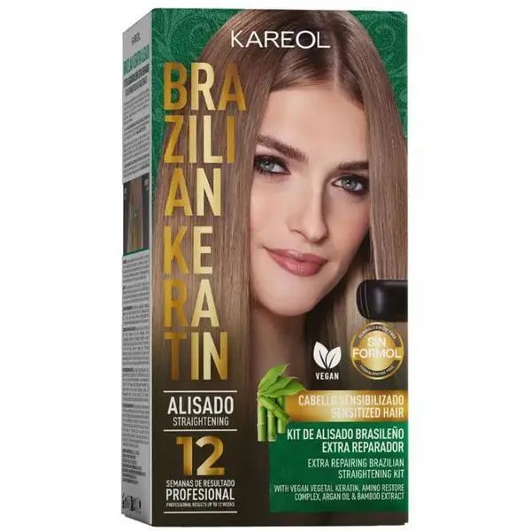 Kareol Комплект за възстановяване Kareol Brazilian Keratin Extra за изглаждане на чуплива или увредена коса - Kareol Brazilian Keratin Extra Repairing Kit, 1 опаковка