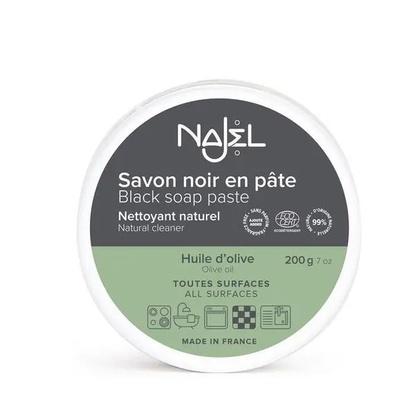 Najel Концентрат от черна сапунена паста, многофункционален натурален обезмаслител - Najel Black Soap Paste, 200 гр