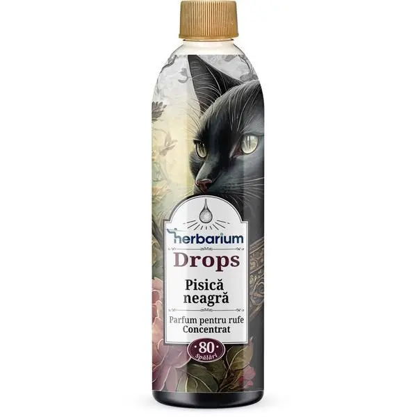 Herbarium Концентриран парфюм за пране - Herbarium Drops Black Cat, 200 мл
