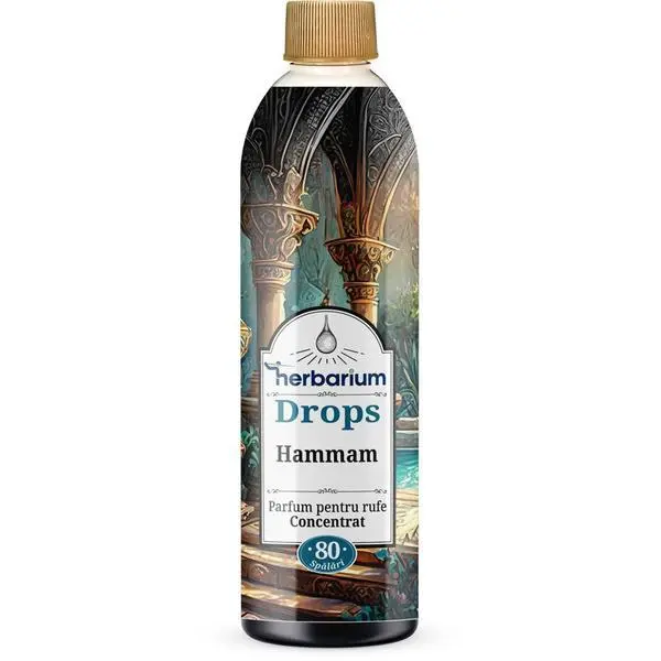 Herbarium Концентриран парфюм за пране - Herbarium Drops Hammam, 200 мл