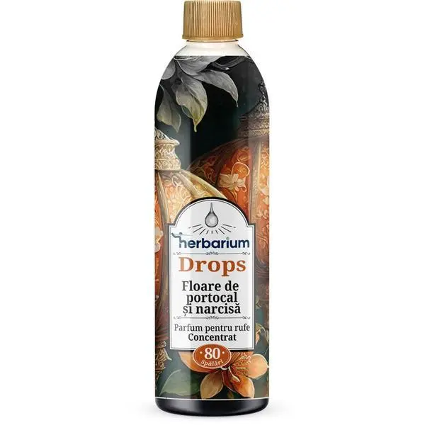 Herbarium Концентриран парфюм за пране - Herbarium Drops Портокалов цвят и Нарцис 200 мл