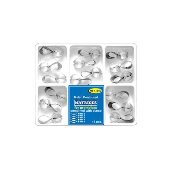 Prima Контурни метални матрици с фиксираща дръжка за предкътници Prima - малък / среден / голям, дебелина 50 микрона, комплект 4/5 вида, 16 броя