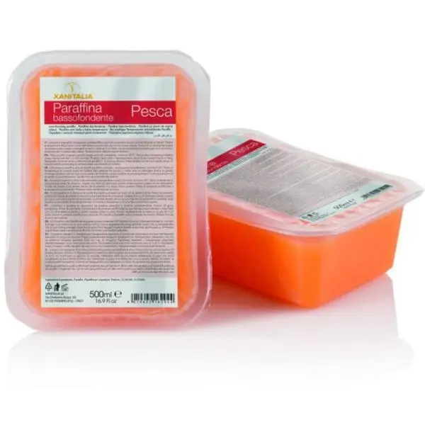 Xanitalia Козметичен парафин с праскова - Xanitalia Paraffin Peach, 2 x 500 гp