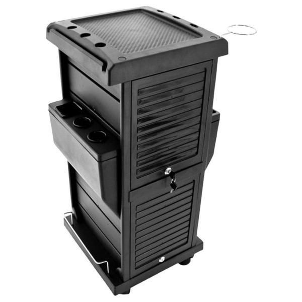 Beautyfor Козметична количка T-100C - Beautyfor Hair Salon Trolley, черна, 1 бр