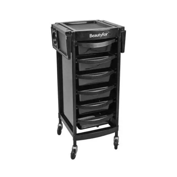 Beautyfor Козметична количка T-600A - Beautyfor Hairdresser Salon Trolley, Black, 1бр