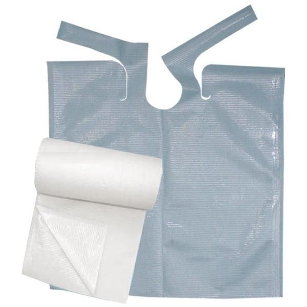 Prima Козметични лигавници на ролка Бели - Prima Nursing Bib with Ties Roll 61 x 53 см