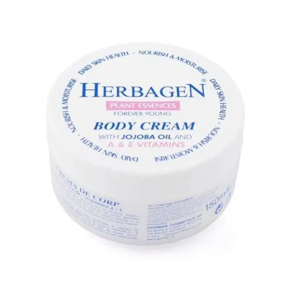 Herbagen КРАТЪК ЖИВОТ - Крем за тяло с масло от жожоба и витамини A + E Herbagen, 150 мл