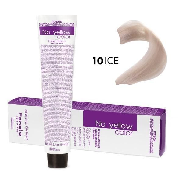 Fanola Крем боя против пожълтяване Fanola No Yellow Color 10 ICE Студено платинено русо, 100мл