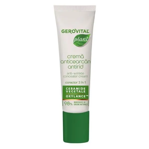 Gerovital Крем-коректор против бръчки с растителни керамиди 3 в 1 - Gerovital Plant Anti-Wrinkle Concealer Cream, 15 мл