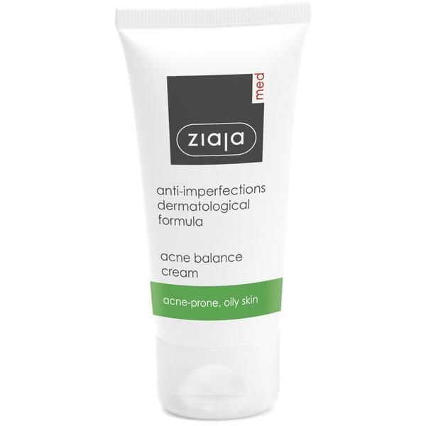 Ziaja Крем против акне за мазна, акнеична, себорейна кожа - Ziaja Med Anti-Imperfections Formula Anti-Acne Cream, 50 мл