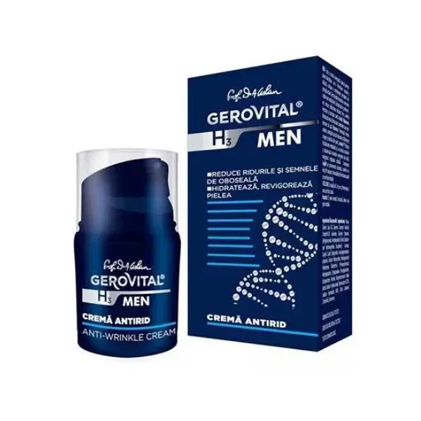 Gerovital Крем против бръчки - Gerovital H3 Men Anti-Wrinkle Cream, 30мл