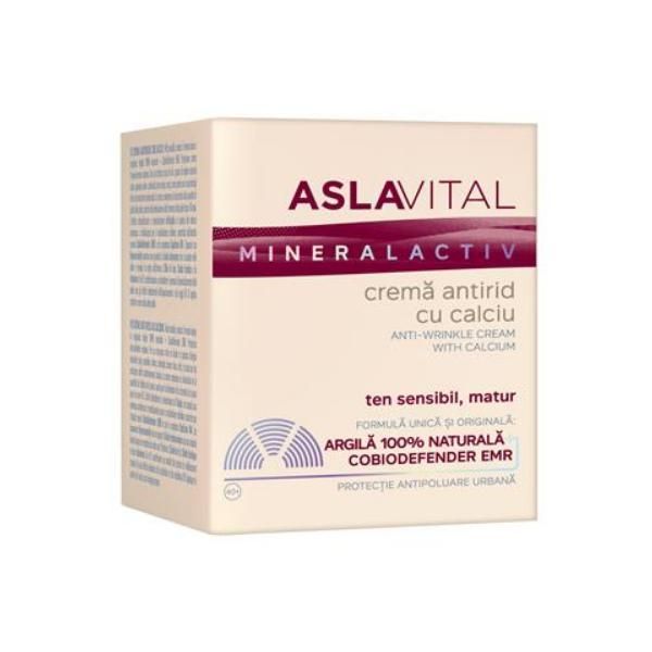 Aslavital Крем против бръчки с калций - Aslavital Mineralactiv Anti-Wrinkle Cream with Calcium, 50мл