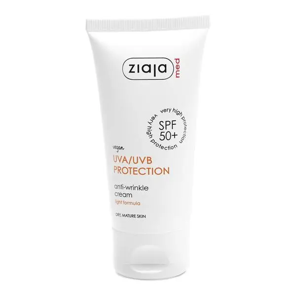 Ziaja Крем против бръчки със SPF 50+ - Ziaja Med крем против бръчки UVA/UVB защита, 50 мл
