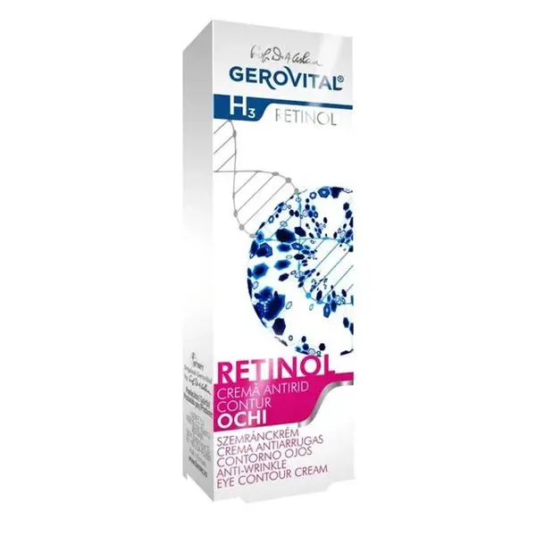 Gerovital Крем против бръчки за околоочен контур - Gerovital H3 Retinol Anti-Wrinkle Eye Contour Cream, 15мл