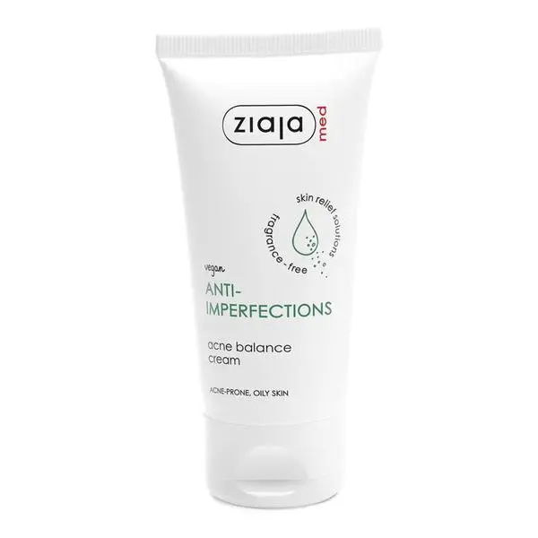 Ziaja Крем против несъвършенства за мазна/комбинирана кожа** - Ziaja Med Anti-Imperfections Acne Balance Cream, 50 мл