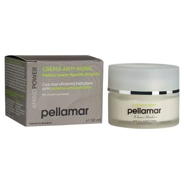 Pellamar Крем против стареене за всички типове кожа - Pellamar AminoPower Anti Aging Cream, 50 мл